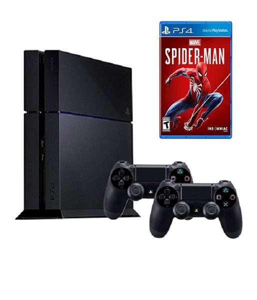פלייסטיישן 4 כולל שני שלטים ומשחק SPIDER-MAN