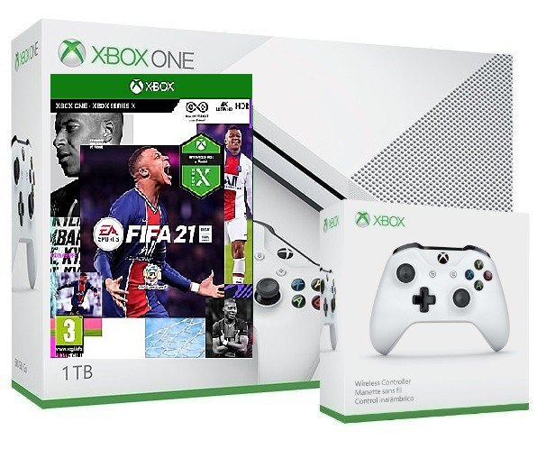 אקס בוקס וואן כולל שני שלטים זיכרון 1TB ומשחק FIFA 21