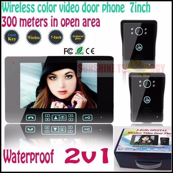 אינטרקום מצלמה אלחוטי+שני יחידות חיצוניות לשערים  התקנה קלה עכשיו במבצע עד גמר המלאי !!!