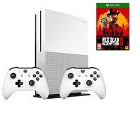 אקס בוקס וואן כולל שני שלטים זיכרון 1TB ומשחק RED DEAD REDEMPTION 2